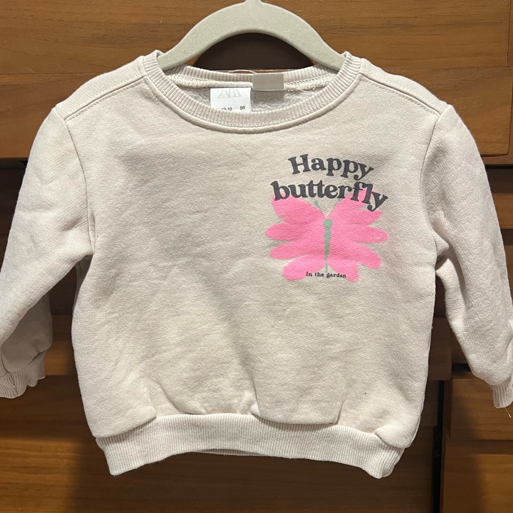 Zara Sweatshirt with Pink Butterfly